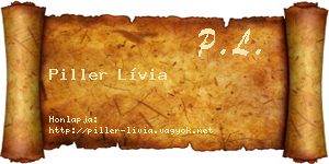 Piller Lívia névjegykártya